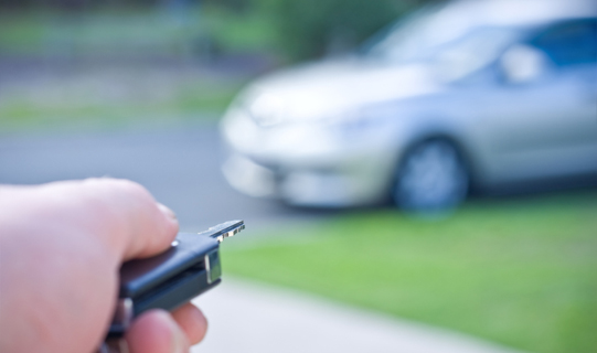 Lock car doors after exiting vehicle