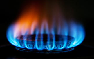Natural gas energy on stove top